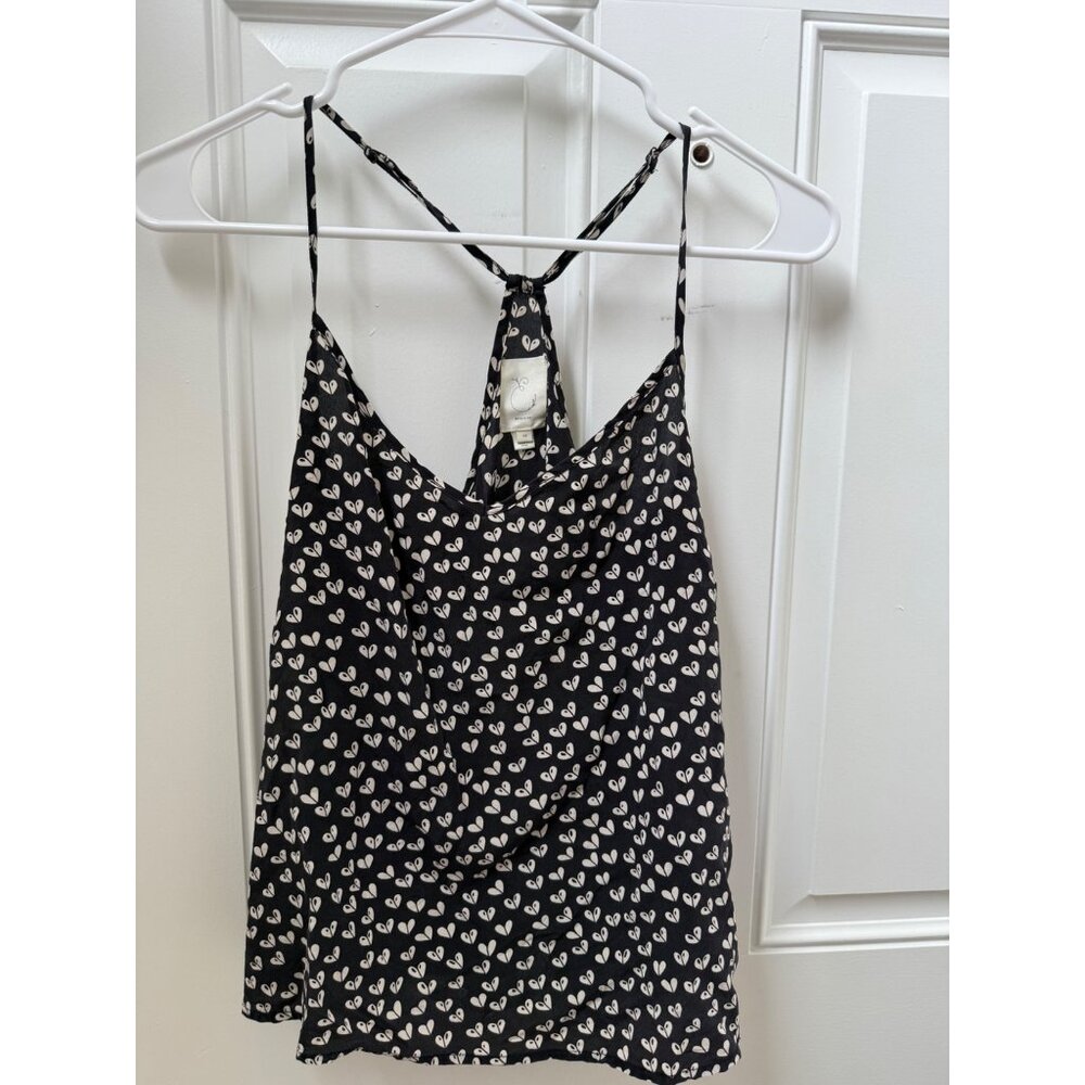 E by Eloise Black and White Silk Top
